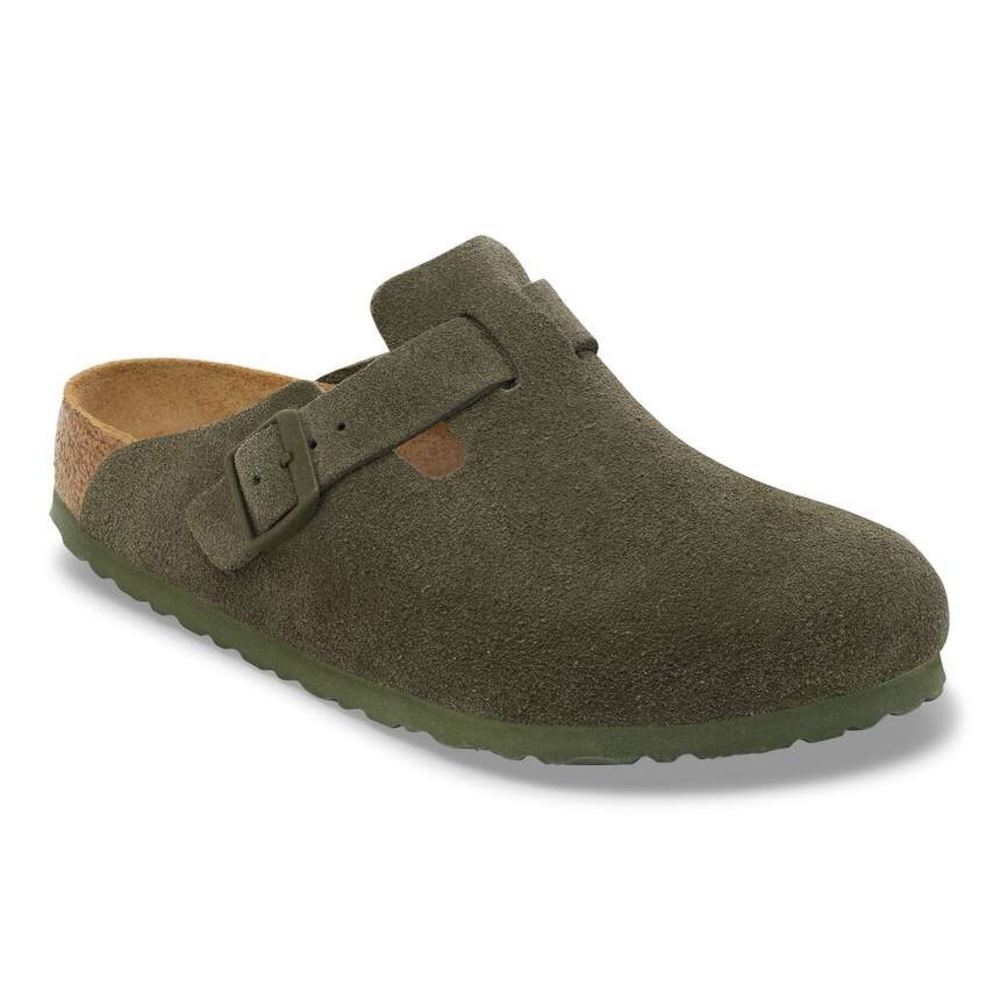 NWOT *Rare* Birkenstock Boston Men's Olive Suede Loafers